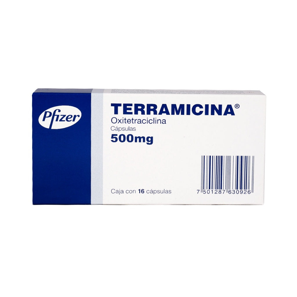 TERRAMICINA 500MG CON 16 CAPSULAS (**