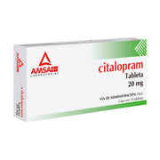CITALOPRAM 20 MG CON 14 TABLETAS    (*** | Código de barras 7501349024922