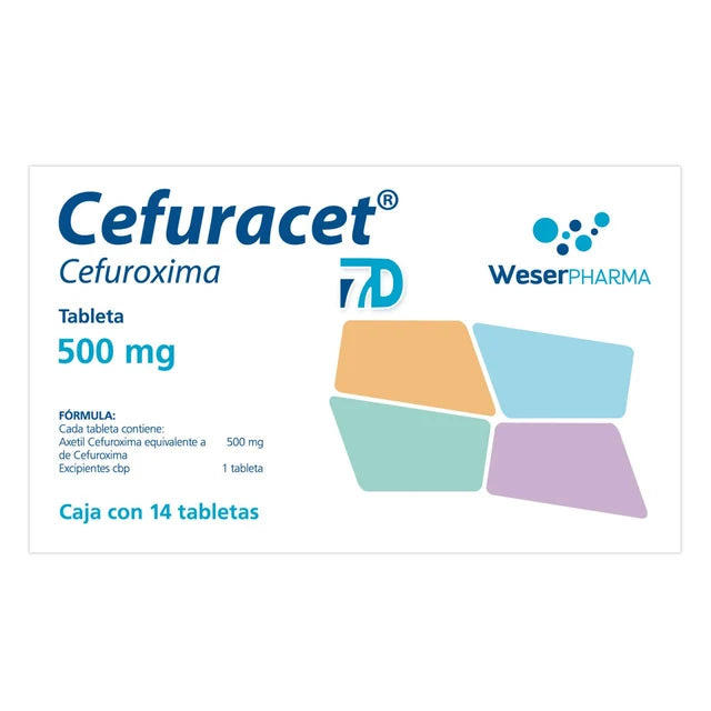 CEFURACET 7D 500 MG CON 14 TABLETAS (