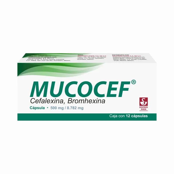 MUCOCEF 500MG CON 12 CAPSULAS (***)