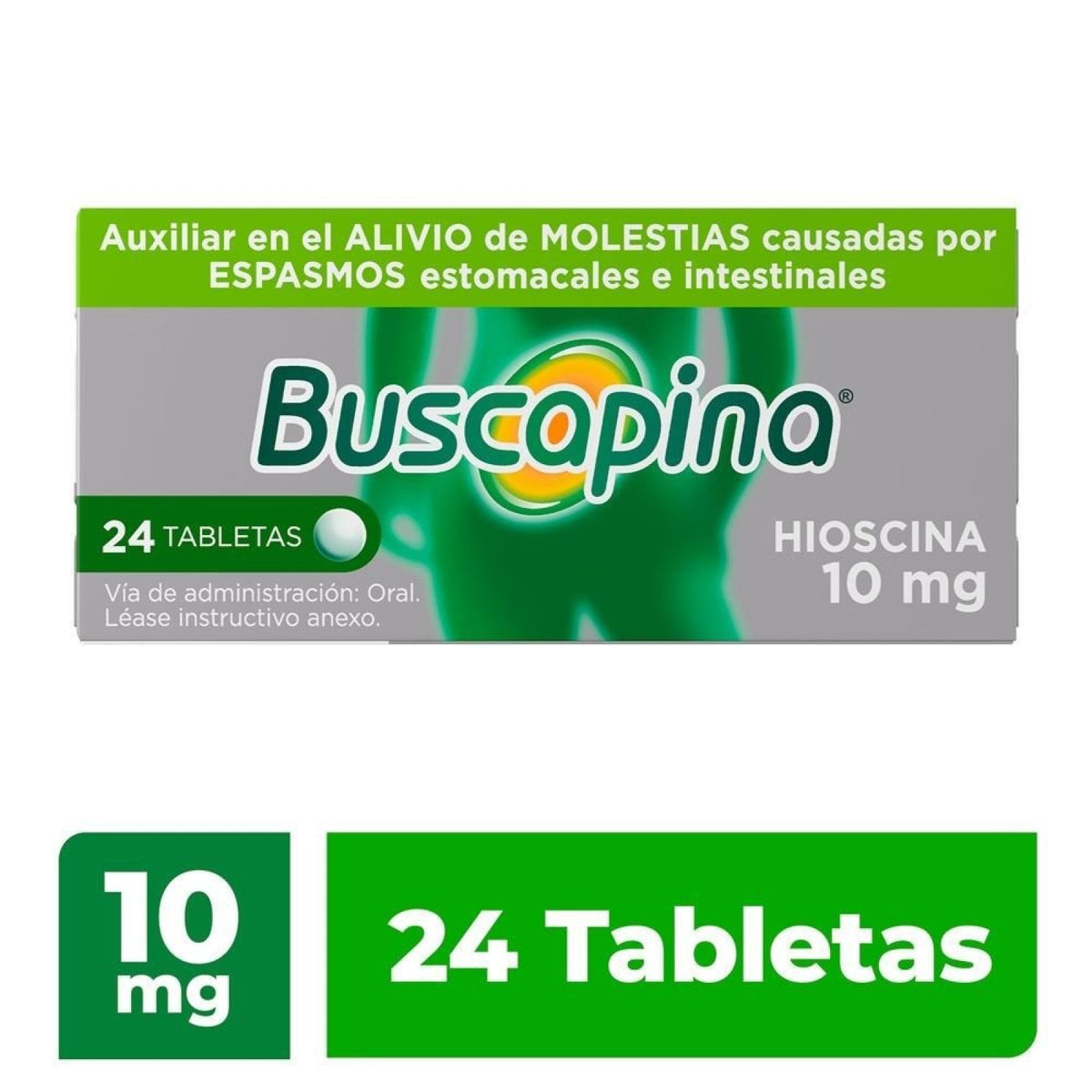 BUSCAPINA 10 MG CON 24 TABLETAS