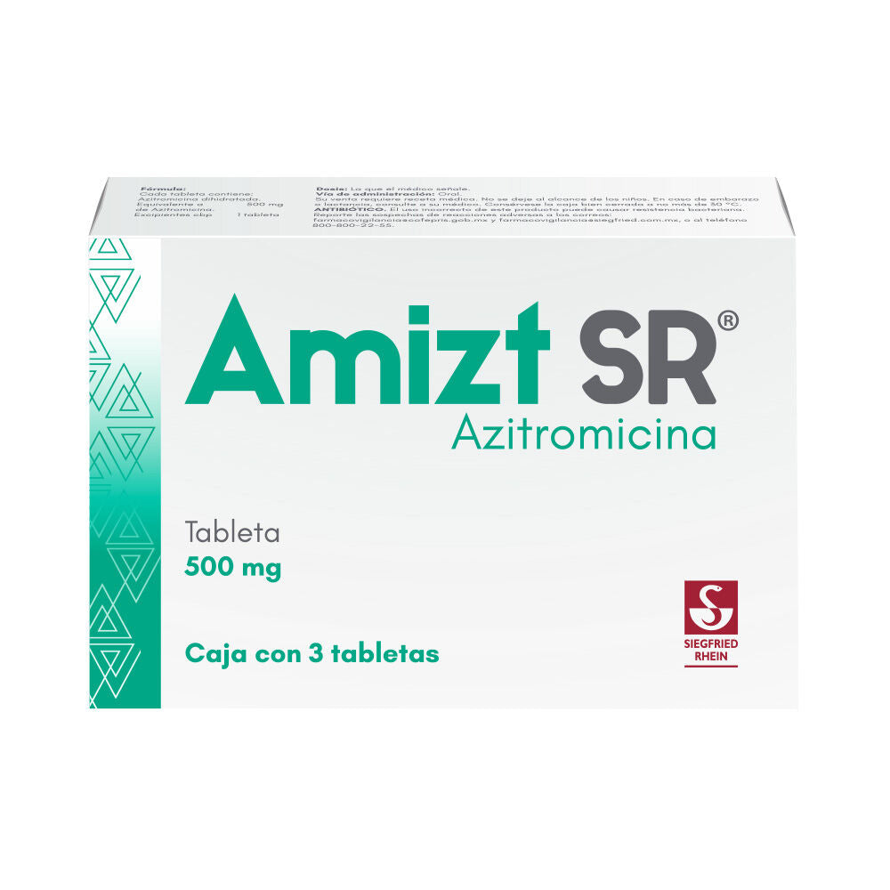 AMIZT SR 500 MG CON 3 TABLETAS (***)