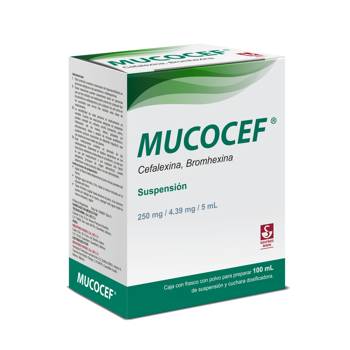 MUCOCEF SUSP 250 MG CON 100 ML (***)
