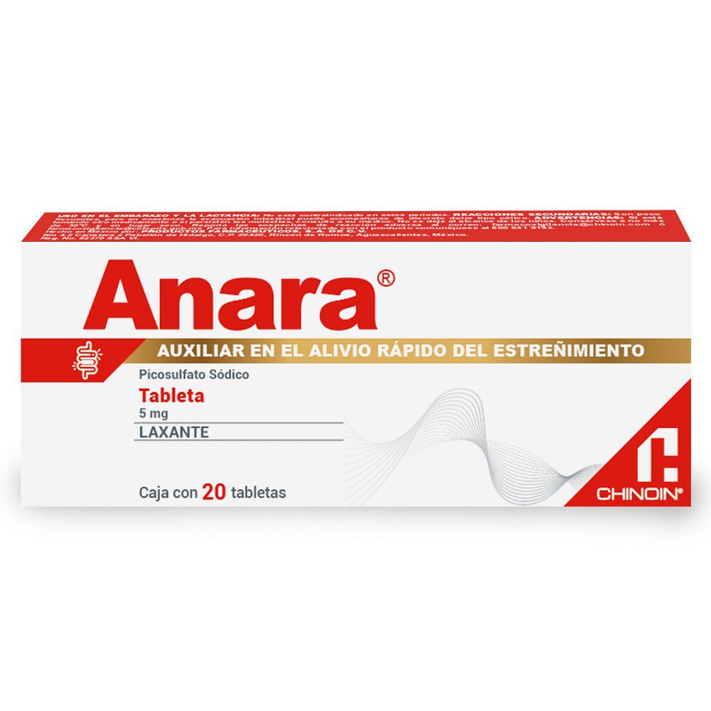 ANARA 5 MG CON 20 TABLETAS (***)
