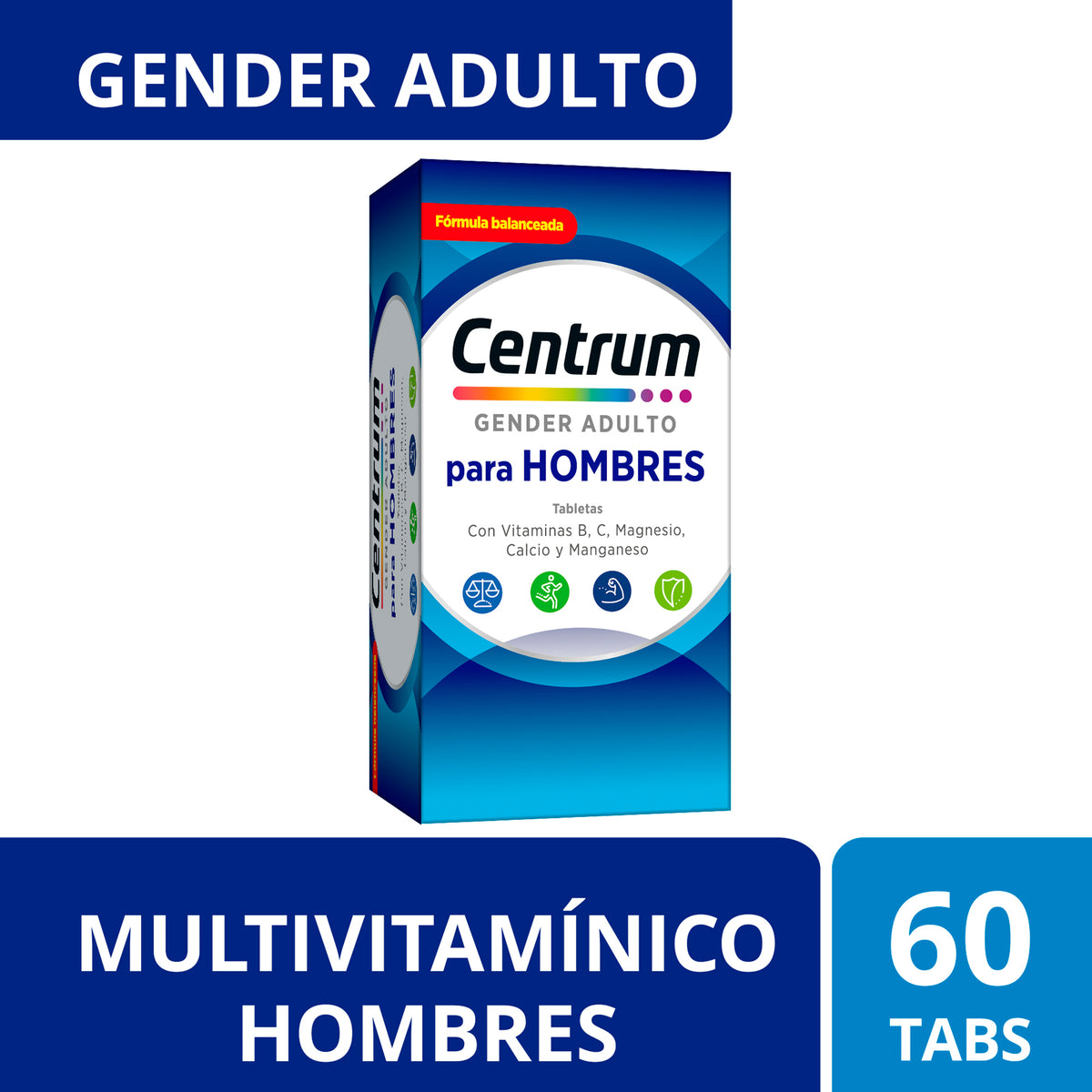 CENTRUM GENDER HOMBRE CON 60 TABLETAS