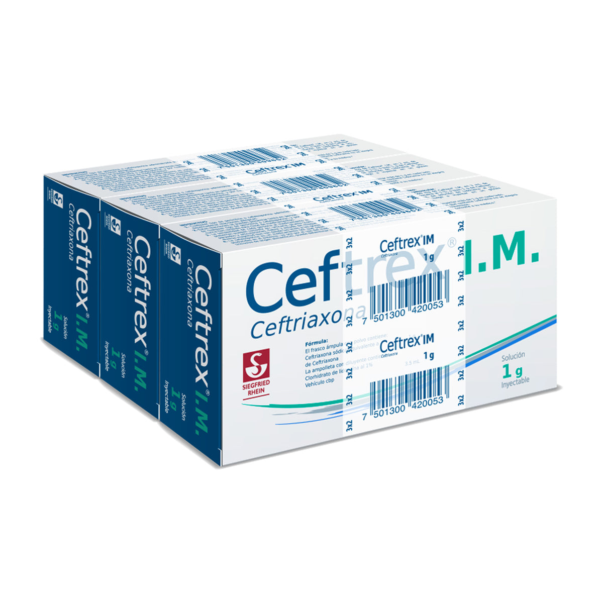 CEFTREX FA 1G IM INYECTABLE C/3 AMP