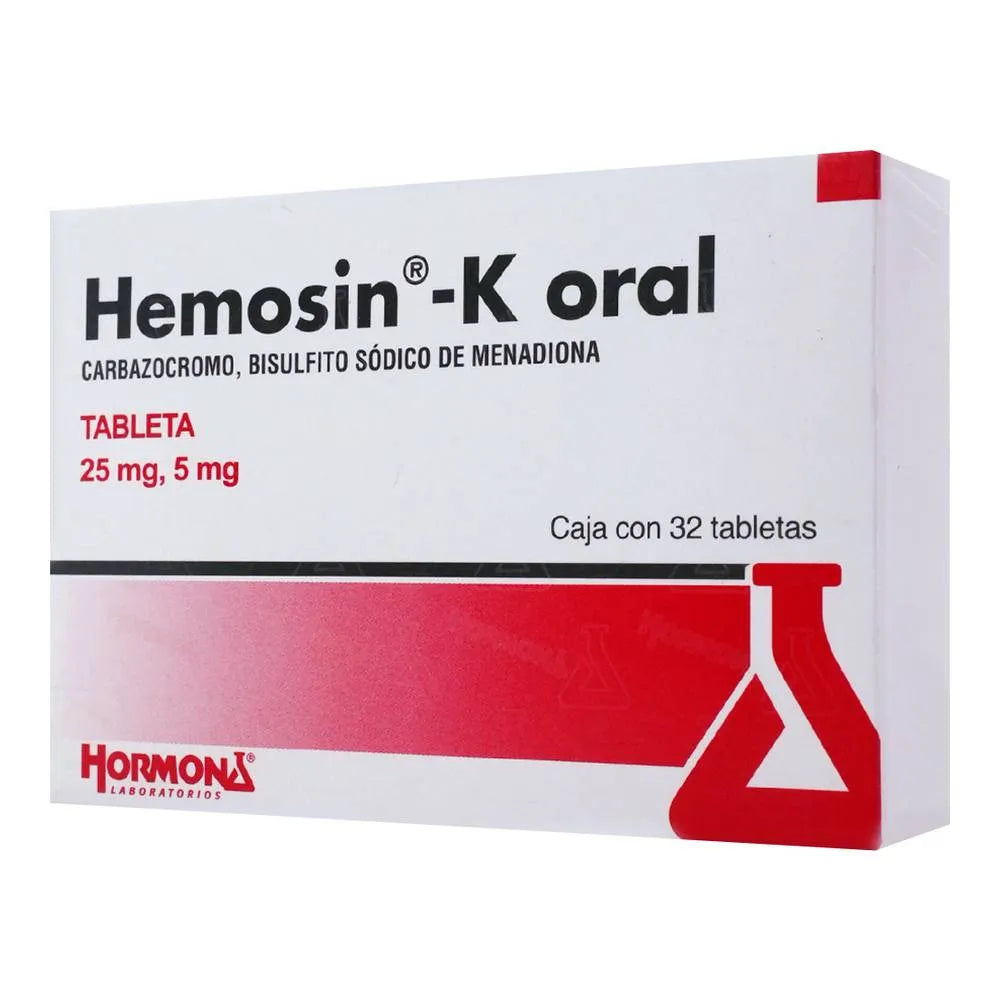 HEMOSIN-K ORAL CON 32 TABLETAS    (***)