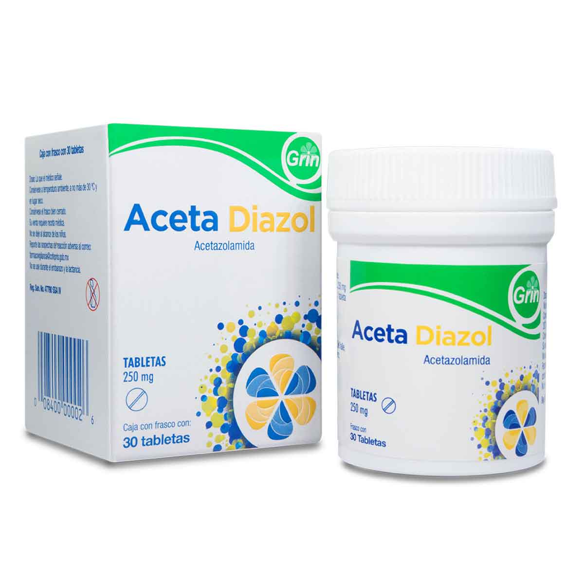 ACETA DIAZOL 250 MG CON 30 TABLETAS